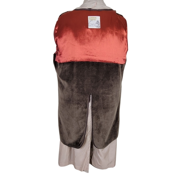 London Towne Trench Coat Men Size 40 Reg Khaki Zip Out Faux Fur Nylon Liner - Picture 4 of 15